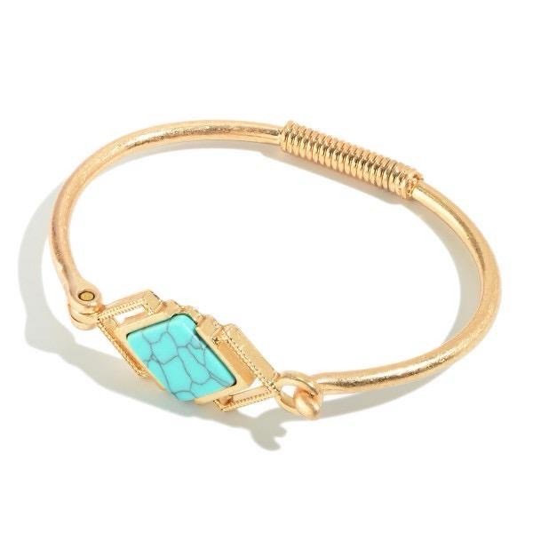 Semi Precious Bangle Bracelet 8$
